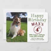 Aangepaste foto Puppy Dog Birthday Kaart (Voorkant)