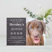 Aangepaste foto Puppy Dog Birthday Party Kaart (Staand voorkant)