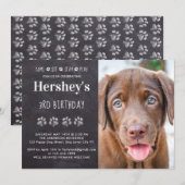 Aangepaste foto Puppy Dog Birthday Party Kaart (Voorkant / Achterkant)