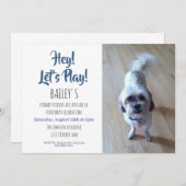 Aangepaste foto Puppy Dog Birthday Party Kaart (Voorkant / Achterkant)