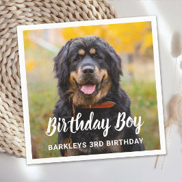 Aangepaste foto Puppy Dog Birthday Party Servet