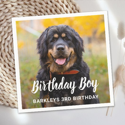 Aangepaste foto Puppy Dog Birthday Party Servet