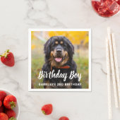 Aangepaste foto Puppy Dog Birthday Party Servet (Insitu)
