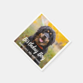 Aangepaste foto Puppy Dog Birthday Party Servet (Hoek)