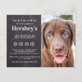 Aangepaste foto puppy hond verjaardagsfeest uitnod briefkaart (Voorkant)