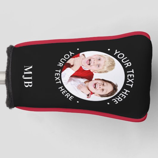 Aangepaste foto putter gepersonaliseerde golfer mo golfheadcover (Voorkant)