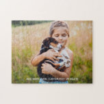 Aangepaste foto-puzzel met aangepaste tekst dog ki legpuzzel<br><div class="desc">Creëer uw eigen puzzel van de douanefoto - upload enkel uw foto en voeg douanetekst (of schrap) toe. Het maakt een geweldig cadeau - geweldig voor verjaardagen,  speciale gelegenheden of alledaagse familiegame avond.</div>