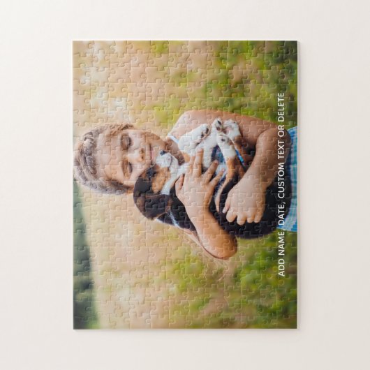 Aangepaste foto-puzzel met aangepaste tekst dog ki legpuzzel (Verticaal)