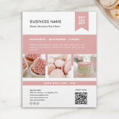 Aangepaste Foto QR Bakery Flyer