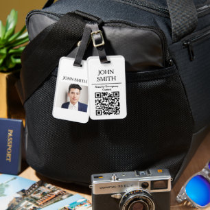 Aangepaste foto & QR-code Bagagelabel