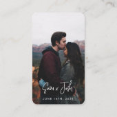 Aangepaste foto QR-code bruiloft Website RSVP-kaar Informatiekaartje (Achterkant)