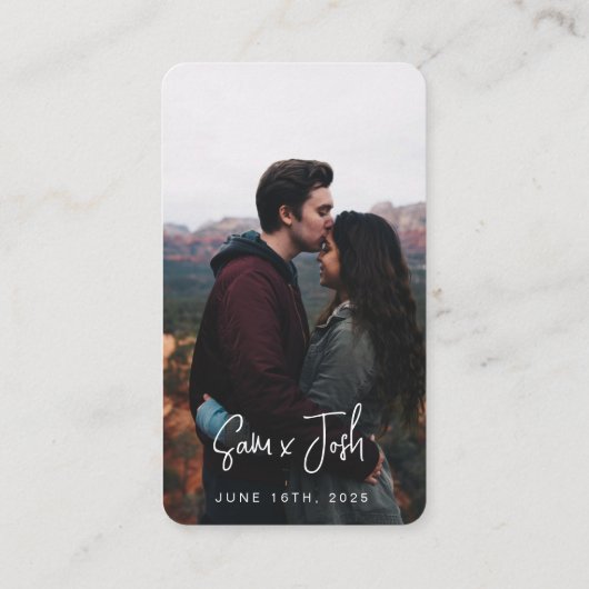 Aangepaste foto QR-code bruiloft Website RSVP-kaar Informatiekaartje (Achterkant)