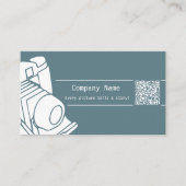 Aangepaste foto QR-code Carrière Fotografie Grijs  Visitekaartje (Voorkant)