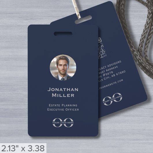 Aangepaste Foto QR Code Logo Medewerker ID Badge