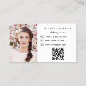 Aangepaste foto Qr code moderne merkkleur Visitekaartje (Achterkant)