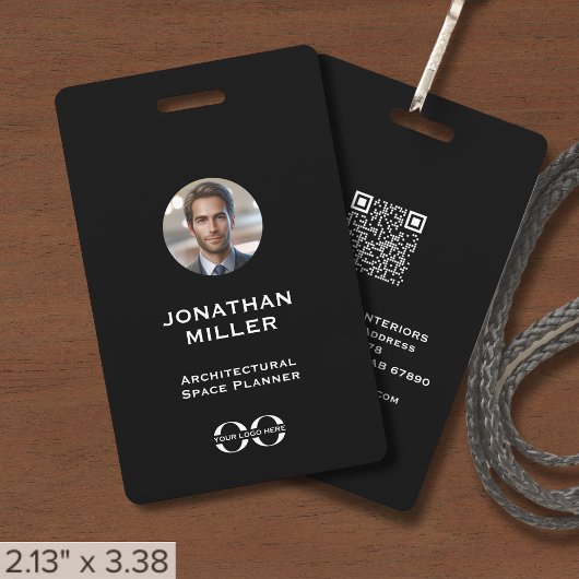 Aangepaste foto QR-code personeelsbadge Badge