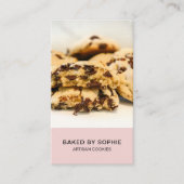 Aangepaste Foto QR Code Roze Bakkerij Visitekaartje (Voorkant)