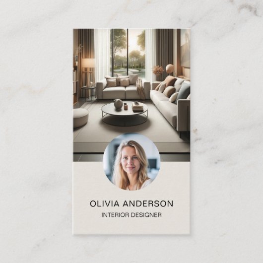 Aangepaste Foto QR Code Social Media Professional Visitekaartje (Voorkant)