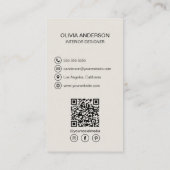 Aangepaste foto QR-code social media professioneel Visitekaartje (Achterkant)