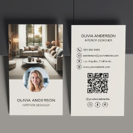 Aangepaste foto QR-code social media professioneel Visitekaartje