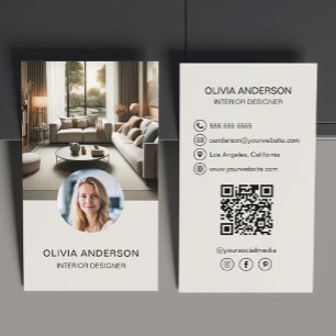Aangepaste foto QR-code social media professioneel Visitekaartje