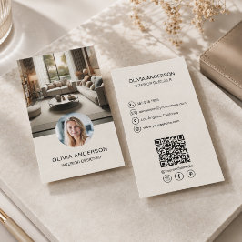 Aangepaste foto QR-code sociale media professionee Visitekaartje