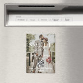 Aangepaste foto QR-code trouwkaart 'Save The Date' Magneet (Insitu (Vaatwasser))
