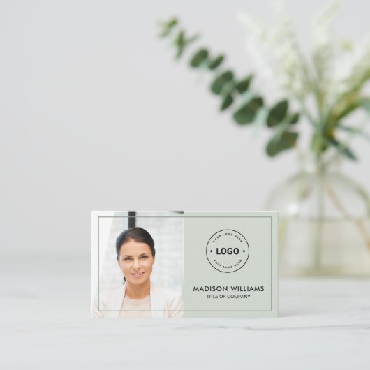 Aangepaste Foto QR Code Visitekaartje (Staand voorkant)