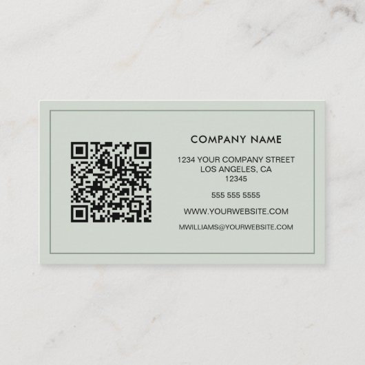Aangepaste Foto QR Code Visitekaartje (Achterkant)