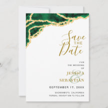 Aangepaste foto QR Code White Emerald Gold Modern