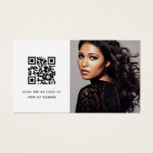 Aangepaste foto QR code witte visitekaartjes (Voorkant)