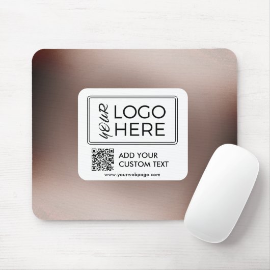 Aangepaste foto QR-code zakelijk logo Muismat (Met muis)