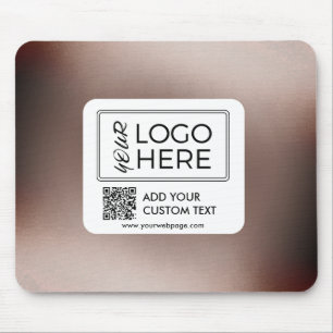 Aangepaste foto QR-code zakelijk logo Muismat
