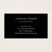 Aangepaste foto QR code zwarte visitekaartjes (Achterkant)