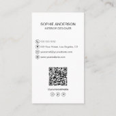 Aangepaste Foto QR Professionele Interieurontwerpe Visitekaartje (Achterkant)