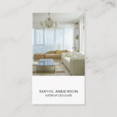 Aangepaste Foto QR Professionele Interieurontwerpe Visitekaartje (Voorkant)