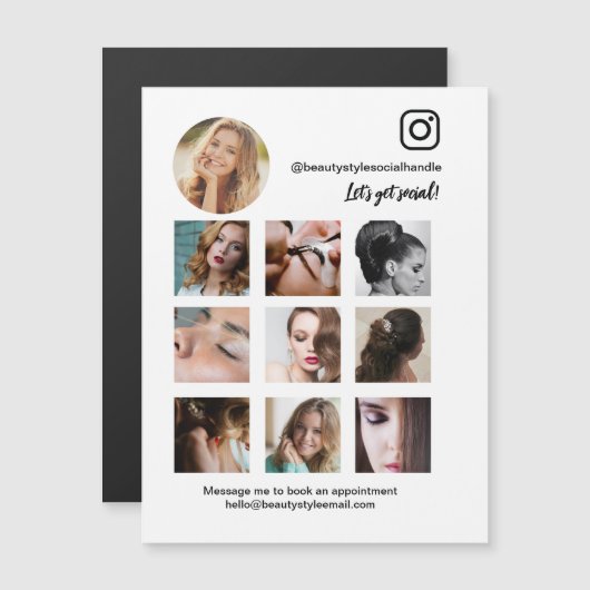 Aangepaste foto-rastercollage Beauty Sociale Media (Voorkant / Achterkant)