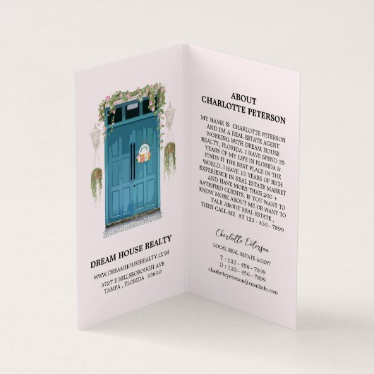 Aangepaste foto Real Estate Agent Realtor Visitekaartje (Binnen)