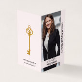 Aangepaste foto Real Estate Agent Realtor Visitekaartje (Buitenkant)