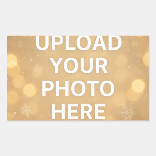 Aangepaste foto rechthoekige sticker (Voorkant)