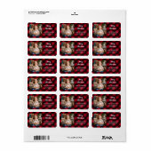 Aangepaste foto Red Buffalo Pset Merry kerst Etiket (Full Sheet)
