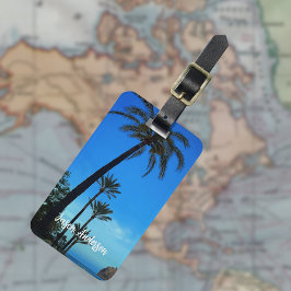 Aangepaste foto reizen vakantie bagagelabel
