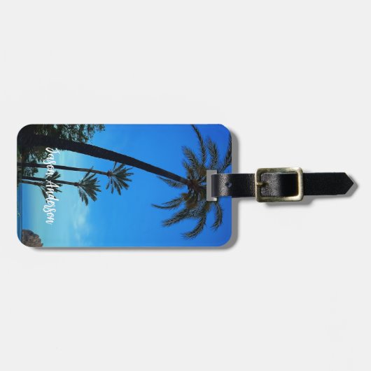 Aangepaste foto reizen vakantie bagagelabel (Voorkant horizontaal)