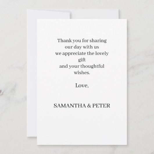 Aangepaste foto Relaxed Wedding dank u Kaart (Achterkant)