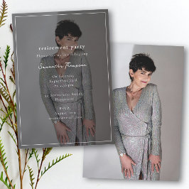 Aangepaste foto Retirement Party Celebration Invit Kaart