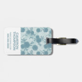Aangepaste foto retro bloempatroon 2 2 bagagelabel (Achterkant horizontaal)