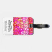 Aangepaste foto-retro-cirkels bagagelabel (Achterkant horizontaal)