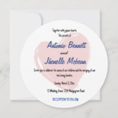 Aangepaste foto Retro Vinyl Record bruiloft uitnod Kaart (Achterkant)