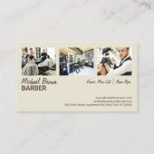 Aangepaste foto-retro voor Barbershop Visitekaartje (Achterkant)