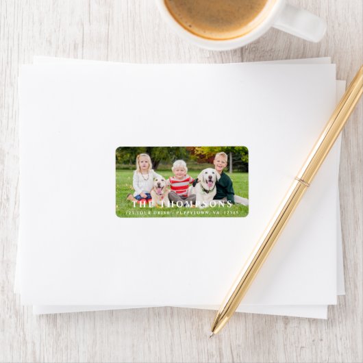 Aangepaste foto Return Address Label Modern (Insitu)